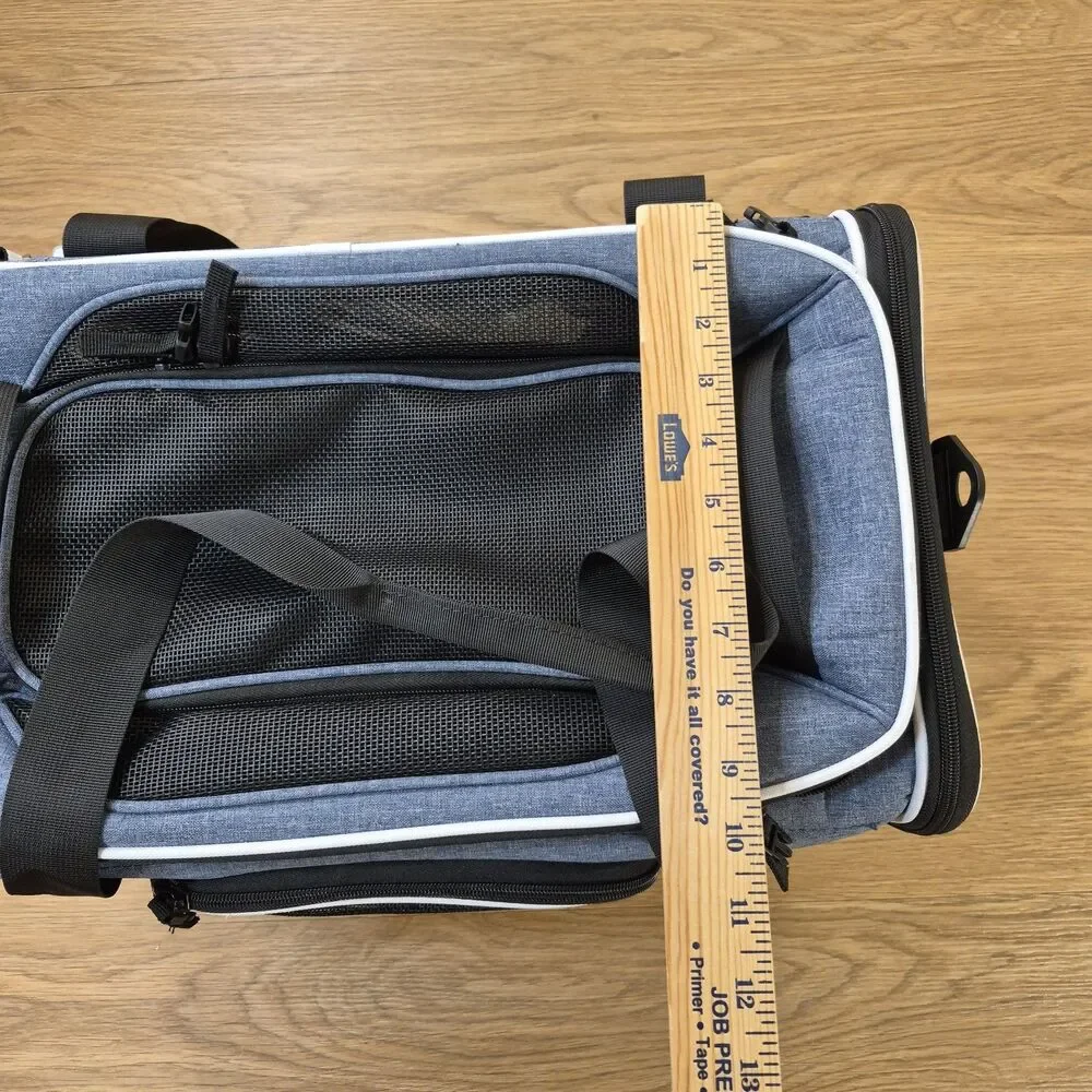 Petskd Top-Expandable Pet Carrier with Wheels 18x13x9.5 Inches Southwest Approve